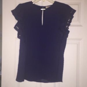 Michael Kors navy blouse NWOT